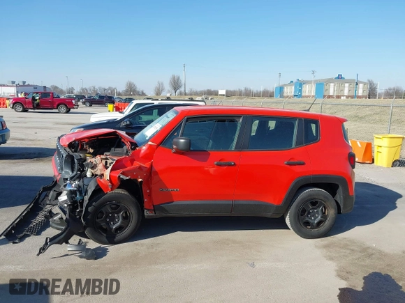 2017 Jeep Renegade Sport with VIN ZACCJBABXHPG35979, listed as a IAAI auction lot 41781553 with 71,265 mi miles and . Bid and sale history available at carsss.com. Image 14.