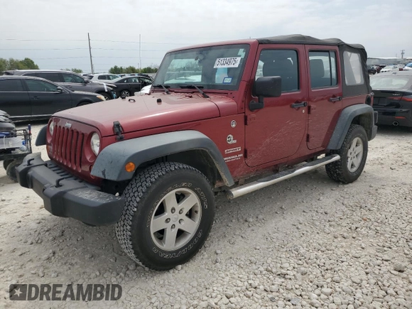 2012 Jeep Wrangler Unlimited Sport with VIN 1C4BJWDG5CL158739, listed as a Copart auction lot 51334975 with 31,818 mi miles and Salvage Title. Bid and sale history available at carsss.com. Image 1.