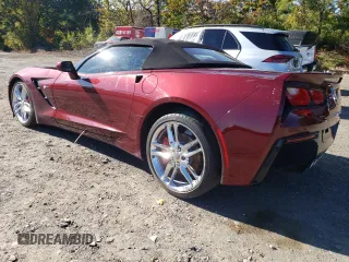 2019 Chevrolet Corvette 2LT with VIN 1G1YD3D73K5107252, listed as a Copart auction lot 77106114 with 19,093 mi miles and Salvage Title. Bid and sale history available at carsss.com. Image 2.