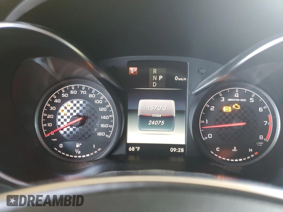 2019 Mercedes-Benz GLC with VIN WDC0J6EB7KF499433, listed as a Copart auction lot 49486285 with 24,075 mi miles and Salvage Title. Bid and sale history available at carsss.com. Image 9.