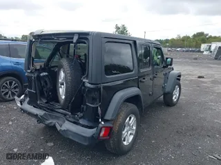 2019 Jeep Wrangler Unlimited Sport with VIN 1C4HJXDG3KW627467, listed as a IAAI auction lot 40449981 with 48,375 mi miles. Bid and sale history available at carsss.com. Image 4.