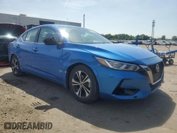 2021 Nissan Sentra SV with VIN 3N1AB8CV7MY287775, listed as a Copart auction lot 55027945 with 87,609 mi miles and Salvage title. Bid and sale history available at DreamBid. Image 4.
