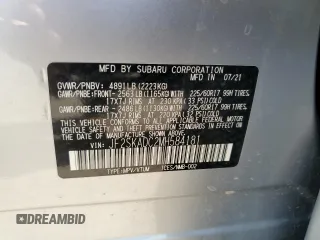 2021 Subaru Forester with VIN JF2SKADC2MH584181, listed as a Copart auction lot 55458855 with 52,148 mi miles and Salvage title. Bid and sale history available at DreamBid. Image 13.