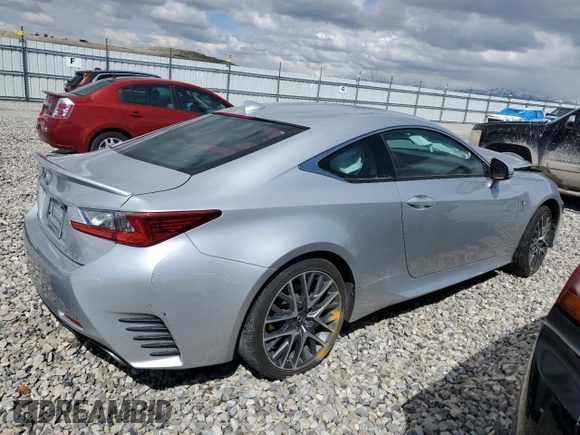 2015 Lexus RC 350 F Sport with VIN JTHSE5BC1F5002106, listed as a Copart auction lot 48820535 with 72,894 mi miles and Salvage title. Bid and sale history available at DreamBid. Image 3.