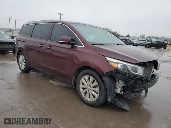 2015 Kia Sedona SX with VIN KNDMC5C13F6050505, listed as a Copart auction lot 42699575 with 119,339 mi miles and Salvage Title. Bid and sale history available at carsss.com. Image 4.