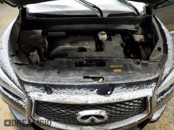 2019 Infiniti QX60 Luxe z VIN 5N1DL0MM0KC527362, wystawiony jako Copart lot #45854705 z przebiegiem 90 075 mil mil oraz Szkody całkowita. Historia ofert i sprzedaży dostępna na DreamBid. Obrazek 14.