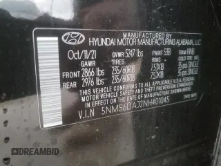 2022 Hyundai Santa Fe XRT with VIN 5NMS6DAJ2NH401045, listed as a Copart auction lot 78085134 with 0 mi miles and Salvage Title. Bid and sale history available at carsss.com. Image 16.