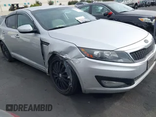 2013 Kia Optima LX with VIN KNAGM4A75D5430974, listed as a IAAI auction lot 41209055 with 197,871 mi miles. Bid and sale history available at carsss.com. Image 1.