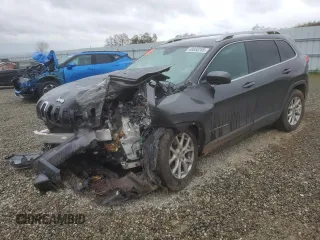 2014 Jeep Cherokee Latitude with VIN 1C4PJMCS7EW297014, listed as a Copart auction lot 48850285 with 0 mi miles and Salvage Title. Bid and sale history available at carsss.com. Image 1.