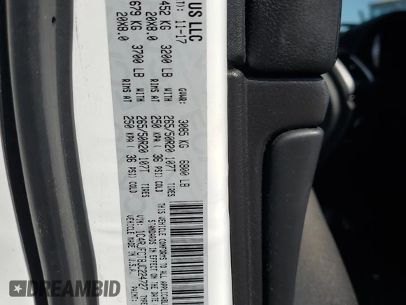 2018 Jeep Grand Cherokee High Altitude with VIN 1C4RJFCT8JC224727, listed as a Copart auction lot 55074305 with 65,514 mi miles and Salvage title. Bid and sale history available at DreamBid. Image 14.
