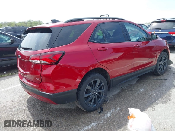 2022 Chevrolet Equinox RS with VIN 3GNAXMEV3NS119602, listed as a IAAI auction lot 41987461 with 104,293 mi miles and . Bid and sale history available at DreamBid. Image 4.