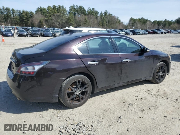 2014 Nissan Maxima S with VIN 1N4AA5AP0EC484709, listed as a Copart auction lot 50284655 with 120,795 mi miles and Clean Title. Bid and sale history available at DreamBid. Image 3.