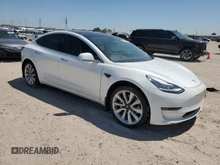 2020 Tesla Model 3 Standard Range Plus with VIN 5YJ3E1EA5LF599280, listed as a Copart auction lot 52383295 with 58,506 mi miles and Salvage Title. Bid and sale history available at DreamBid. Image 4.