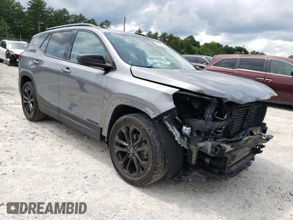 2021 GMC Terrain SLE z VIN 3GKALMEV2ML382374, wystawiony jako Copart lot #60598425 z przebiegiem 52 347 mil mil oraz Szkoda całkowita • Salvage title. Historia ofert i sprzedaży dostępna na DreamBid. Obrazek 4.