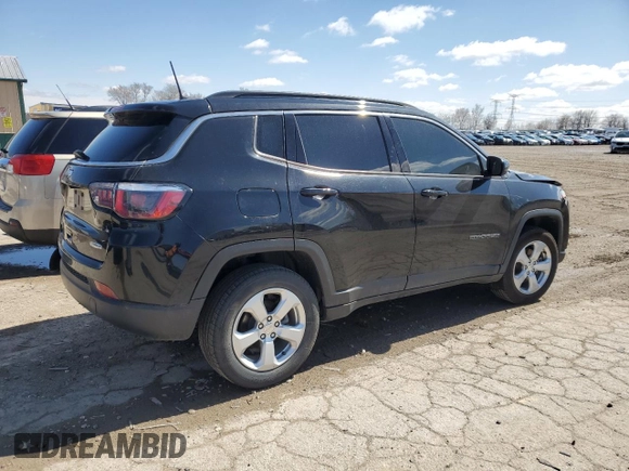 2019 Jeep Compass Latitude with VIN 3C4NJDBB7KT847886, listed as a Copart auction lot 49883665 with 162,470 mi miles and Salvage title. Bid and sale history available at DreamBid. Image 3.