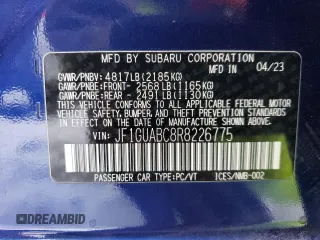 2024 Subaru Impreza with VIN JF1GUABC8R8226775, listed as a Copart auction lot 79479074 with 18,310 mi miles and Salvage Title. Bid and sale history available at carsss.com. Image 14.