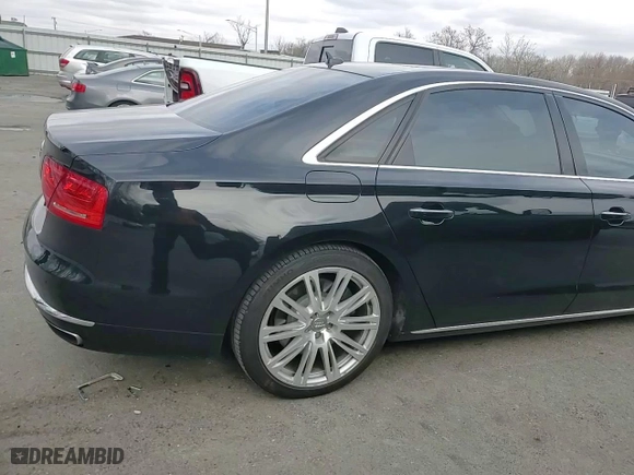 2014 Audi A8 L 4.0T with VIN WAUR2AFD5EN004070, listed as a Copart auction lot 46234075 with 83,565 mi miles and Salvage Title. Bid and sale history available at carsss.com. Image 11.