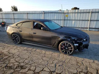 2022 BMW i4 M50 with VIN WBY33AW07NFN01567, listed as a Copart auction lot 50090854 with 18,465 mi miles. Bid and sale history available at carsss.com. Image 4.