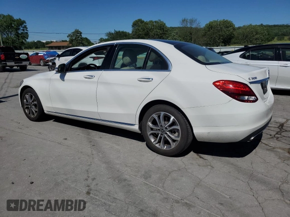 2017 Mercedes-Benz C 300 with VIN 55SWF4KB4HU213916, listed as a Copart auction lot 57999985 with 66,353 mi miles and Salvage title. Bid and sale history available at DreamBid. Image 2.