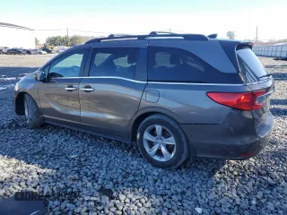 2018 Honda Odyssey EX-L with VIN 5FNRL6H75JB044985, listed as a Copart auction lot 50081345 with 157,688 mi miles and Salvage Title. Bid and sale history available at DreamBid. Image 2.