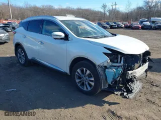 2018 Nissan Murano S with VIN 5N1AZ2MH7JN105236, listed as a IAAI auction lot 41333831 with 265,343 mi miles. Bid and sale history available at carsss.com. Image 1.