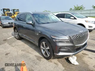 2021 Genesis GV80 with VIN KMUHBDSB1MU040490, listed as a Copart auction lot 58722915 with 49,981 mi miles and Salvage title. Bid and sale history available at DreamBid. Image 4.