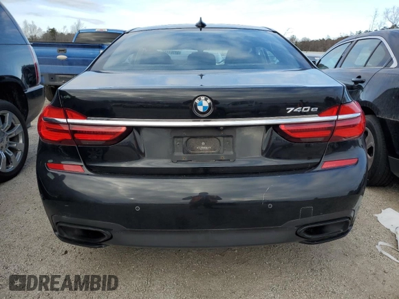 2017 BMW 7 Series 740e xDrive iPerformance with VIN WBA7J2C33HG497977, listed as a Copart auction lot 37351114 with 0 mi miles. Bid and sale history available at carsss.com. Image 6.
