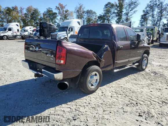 2005 Dodge Ram 2500 SLT with VIN 3D7KS28C05G701451, listed as a Copart auction lot 76239114 with 318,764 mi miles and Salvage Title. Bid and sale history available at carsss.com. Image 3.
