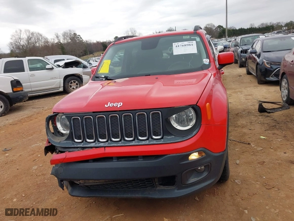 2017 Jeep Renegade Altitude with VIN ZACCJABB1HPF97308, listed as a IAAI auction lot 41768981 with 70,700 mi miles. Bid and sale history available at carsss.com. Image 13.