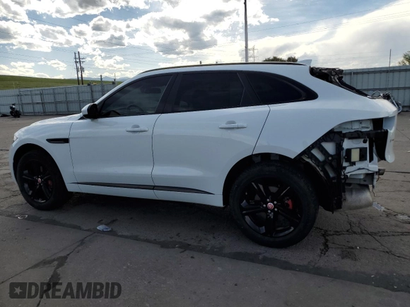 2018 Jaguar F-Pace S with VIN SADCM2FV8JA246410, listed as a Copart auction lot 57907555 with 104,990 mi miles and Salvage title. Bid and sale history available at DreamBid. Image 2.