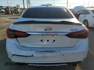 2019 Infiniti Q50 RED SPORT 400 with VIN JN1FV7AP9KM760409, listed as a Copart auction lot 77461464 with 96,589 mi miles and Salvage Title. Bid and sale history available at carsss.com. Image 6.