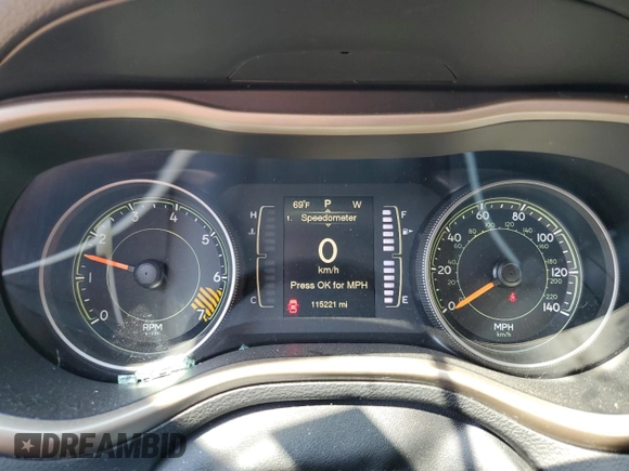 2016 Jeep Cherokee Sport with VIN 1C4PJMAB2GW210352, listed as a Copart auction lot 59270975 with 115,221 mi miles and Clean title. Bid and sale history available at DreamBid. Image 9.