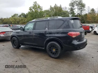 2011 Infiniti QX56 7-passenger with VIN JN8AZ2NE9B9006375, listed as a Copart auction lot 72799494 with 185,281 mi miles and Salvage Title. Bid and sale history available at carsss.com. Image 2.