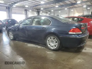 2002 BMW 7 Series 745Li with VIN WBAGN63482DR06407, listed as a Copart auction lot 82769194 with 108,208 mi miles and Salvage Title. Bid and sale history available at carsss.com. Image 2.