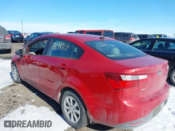 2014 Kia Rio LX with VIN KNADM4A3XE6408514, listed as a IAAI auction lot 41638709 with 97,231 mi miles. Bid and sale history available at carsss.com. Image 3.