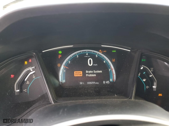 2020 Honda Civic Sedan LX with VIN 19XFC2F60LE208562, listed as a Copart auction lot 47823145 with 38,259 mi miles and Salvage Title. Bid and sale history available at carsss.com. Image 9.