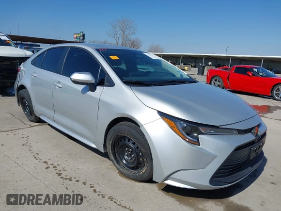 2025 Toyota Corolla LE with VIN 5YFB4MDE1SP245294, listed as a IAAI auction lot 41754905 with 5,750 mi miles. Bid and sale history available at carsss.com. Image 1.