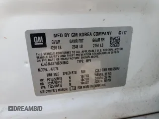 2017 Buick Encore Preferred with VIN KL4CJASB7HB249663, listed as a Copart auction lot 60796365 with 105,902 mi miles and Salvage title. Bid and sale history available at DreamBid. Image 13.