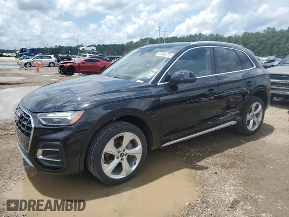 2021 Audi Q5 Premium Plus with VIN WA1BAAFY9M2081092, listed as a Copart auction lot 61368775 with 45,278 mi miles and Salvage title. Bid and sale history available at DreamBid. Image 1.