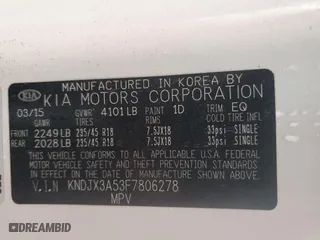 2015 Kia Soul ! with VIN KNDJX3A53F7806278, listed as a Copart auction lot 45153515 with 75,512 mi miles and Salvage Title. Bid and sale history available at carsss.com. Image 12.