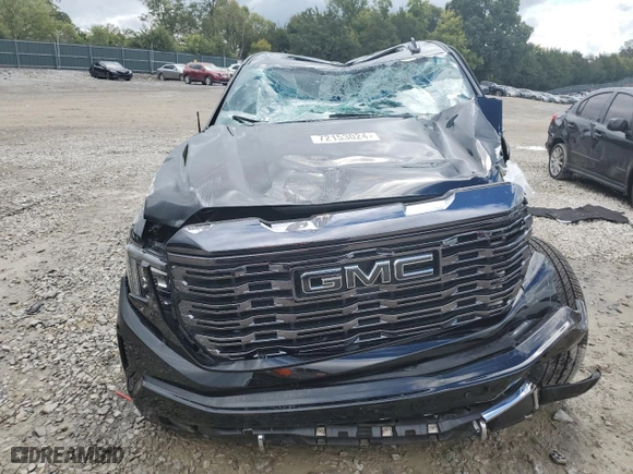 2023 GMC Sierra 1500 Denali Ultimate with VIN 1GTUUHEL9PZ273709, listed as a Copart auction lot 72153024 with 24,143 mi miles and Salvage Title. Bid and sale history available at carsss.com. Image 5.