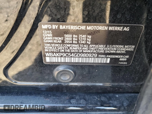 2016 BMW 5 Series 550i xDrive z VIN WBAKP9C54GD980929, wystawiony jako Copart lot #49449355 z przebiegiem 186 549 mil mil oraz Szkoda całkowita • Salvage title. Historia ofert i sprzedaży dostępna na DreamBid. Obrazek 12.
