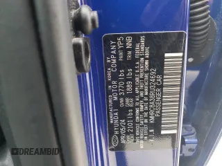 2024 Hyundai Venue SEL z VIN KMHRC8A38RU324692, wystawiony jako Copart lot #54395115 z przebiegiem 12 017 mil mil oraz Czysty tytuł • Clean title. Historia ofert i sprzedaży dostępna na DreamBid. Obrazek 13.