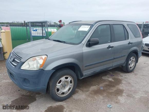 2006 Honda CR-V LX with VIN JHLRD68566C002862, listed as a IAAI auction lot 41954749 with 294,867 mi miles. Bid and sale history available at carsss.com. Image 2.