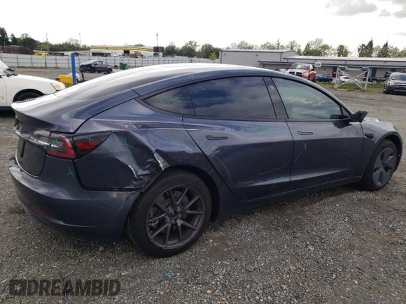 2023 Tesla Model 3 with VIN 5YJ3E1EA7PF395196, listed as a Copart auction lot 51260465 with 41,119 mi miles and Salvage title. Bid and sale history available at DreamBid. Image 3.