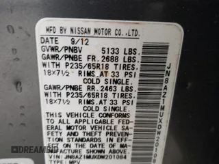 2013 Nissan Murano S with VIN JN8AZ1MUXDW201084, listed as a Copart auction lot 42622385 with 164,590 mi miles and Salvage Title. Bid and sale history available at carsss.com. Image 13.