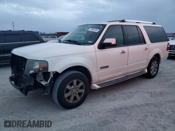 2007 Ford Expedition EL Limited with VIN 1FMFK19587LA93640, listed as a Copart auction lot 79662484 with 164,918 mi miles and Salvage Title. Bid and sale history available at carsss.com. Image 1.