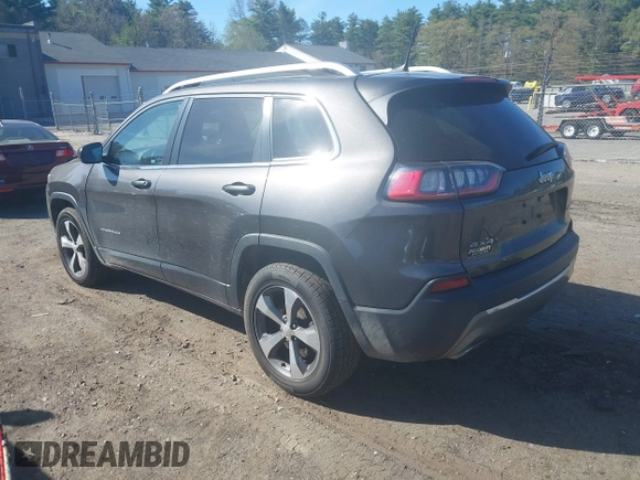 2019 Jeep Cherokee Limited with VIN 1C4PJMDN5KD169421, listed as a IAAI auction lot 42154616 with 125,143 mi miles and . Bid and sale history available at DreamBid. Image 3.