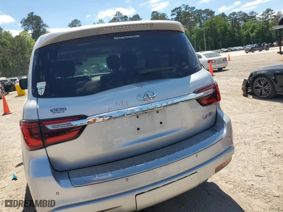 2020 Infiniti QX80 LUXE with VIN JN8AZ2NF1L9702318, listed as a Copart auction lot 53062565 with 97,175 mi miles and Salvage Title. Bid and sale history available at carsss.com. Image 6.