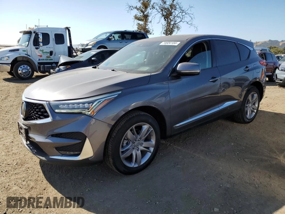2020 Acura RDX w/Advance Pkg with VIN 5J8TC1H76LL009897, listed as a Copart auction lot 74604104 with 43,166 mi miles and Salvage Title. Bid and sale history available at carsss.com. Image 1.